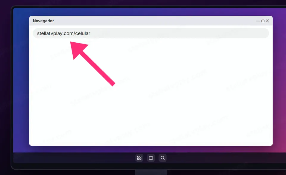 Navegador de la compu en stellatvplay.com/celular